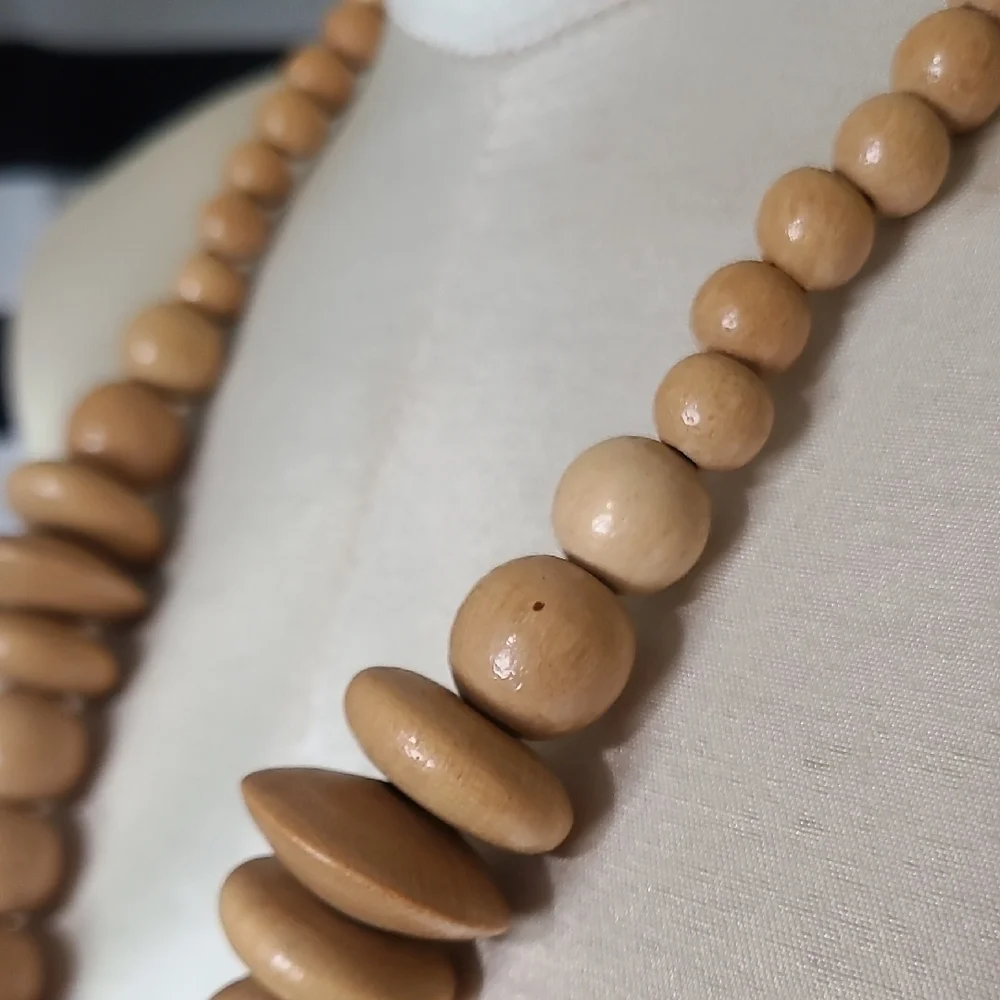 Elegant Tan Beaded Necklace